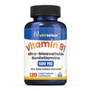 Vitamin B1 500MG, 120 Capsules, Non-GMO, Vegan, Gluten Free, Benfotiamine