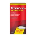 Tylenol 8HR Arthritis Pain Relief Caplets, 650 mg Acetaminophen for Minor Arthritis & Ortak Ağrı, Ateş Tanımları, Genişletilmiş Yayın, Stomach'ta Nazi, 100 ct