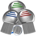 Lice Comb - (Pazar 3) Şef Lice Tedavisi Bu Bireysel Olarak Paketli Profesyonel Paslanmaz Çelik Louse ve Nit Combs Yumurtaları Konfor için Yuvarlak İpuçları