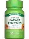 Nature's Truth Papaya Enzyme Chewable Tabletler | 120 Kont | Vegan, Non-GMO & Gluten Free Supplement for Digestion | Natural Trovor