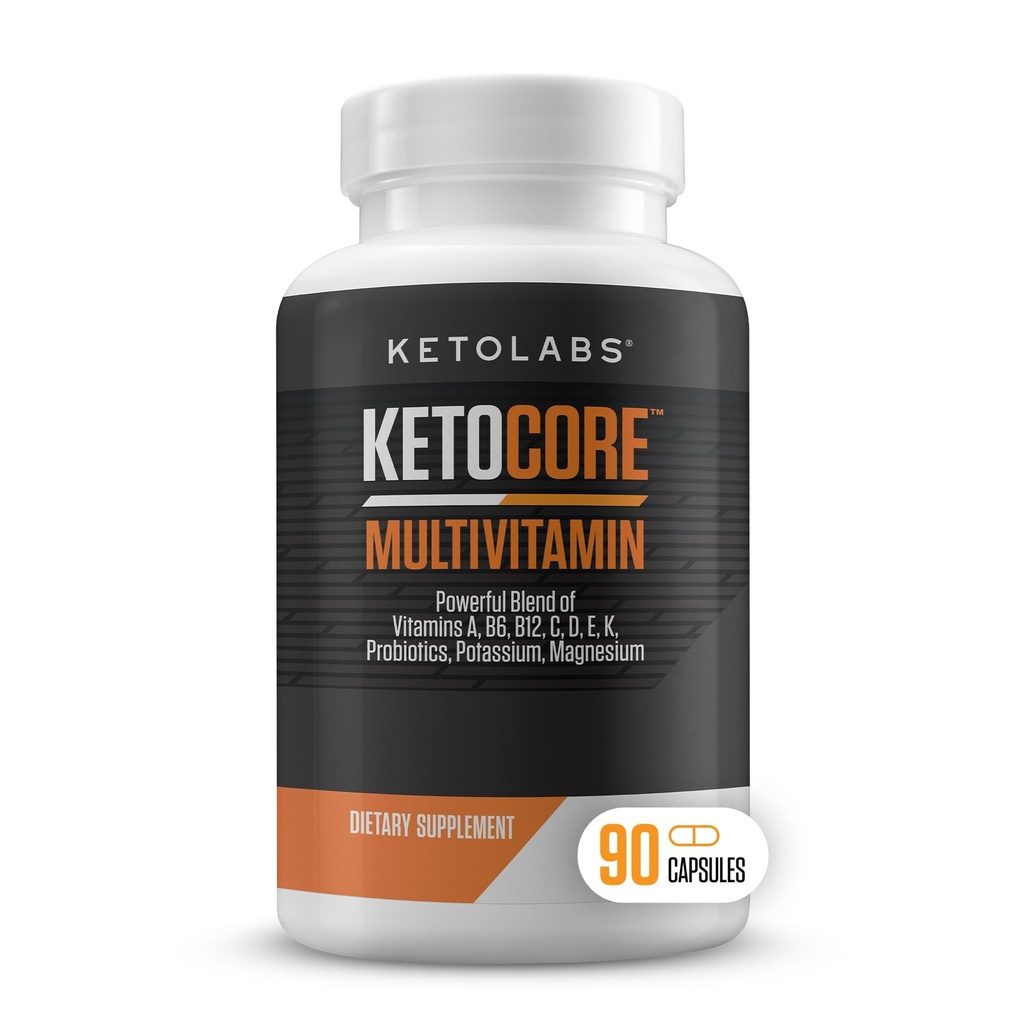 Ketocore Keto Vitamins | Keto Multivitamin for Men & Women | Keto Supplements & Carnivore Diet Supplements, Keto Friendly Multivitamin | No Keto Flu | Rich in Magnesium & Potassium | 90 Capsules
