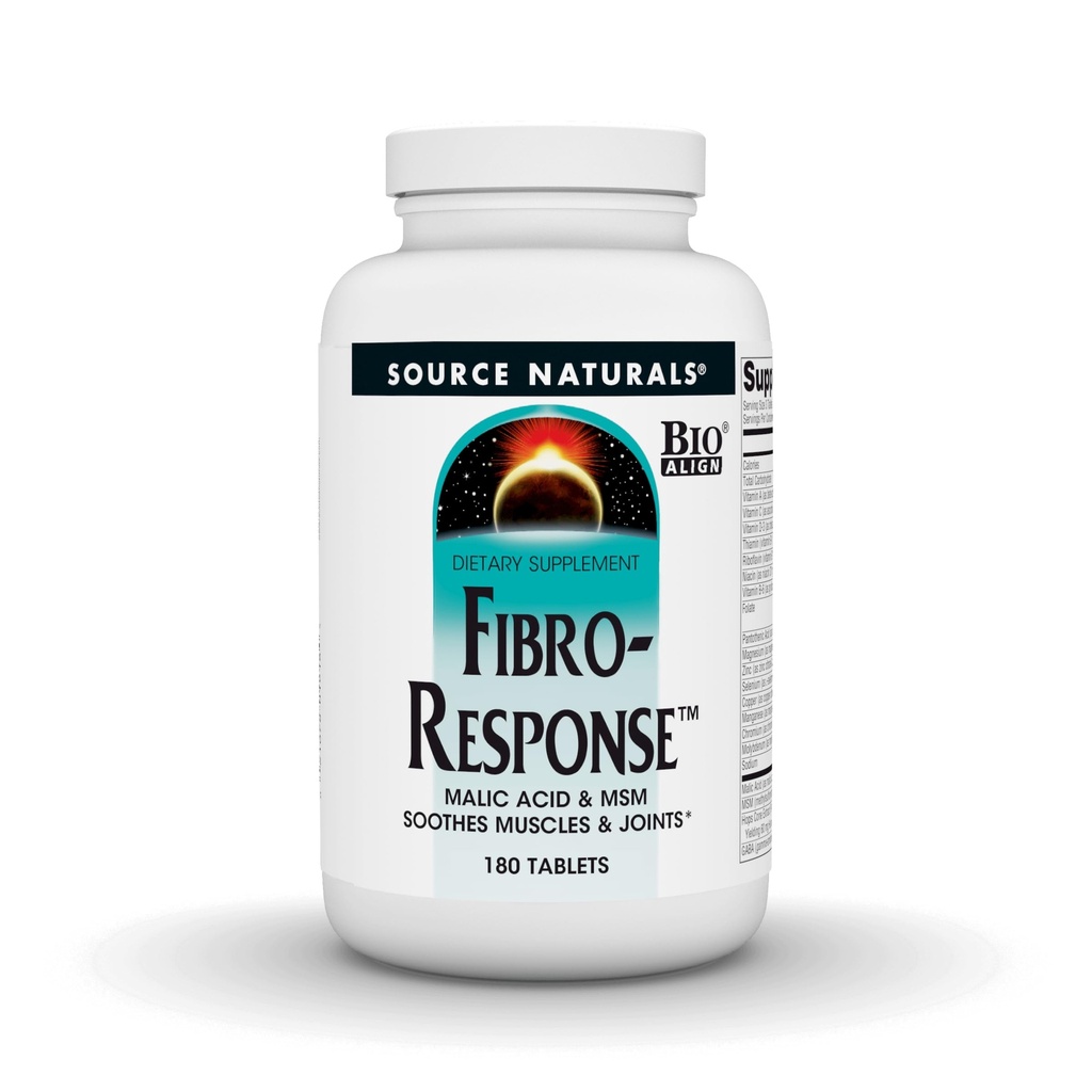 Source Naturals Fibro-Response Bio-Aligned Malic Acid & MSM,180 Tabletler