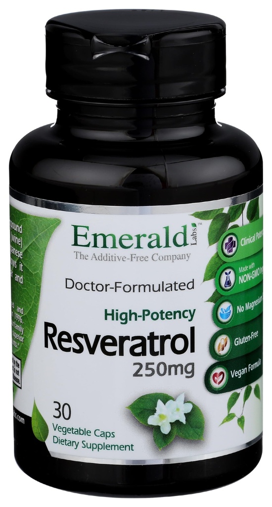 Emerald Laboratuvarlar Resveratrol - Hücreler ve Kartiovasküler Destek için Resveratrol - Diyet Supplement with Resveratrol