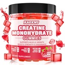 Erkekler ve Kadınlar 120 CT için Kretine Monohidrat Gummies - Servis başına 5000 Kretine Monohidrat - Kas Kuvveti için Sugar Free Chewable Kre Builder, Energy Boost (Raspberry Flavor)