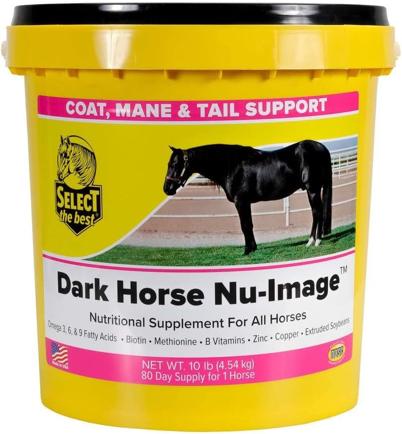 RICHDEL 784299621008 Dark Horse Nu-Image Hoof & Coat Support for Horses, 10 lb