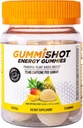 GummiShot Energy Gummies, 1125 mg of Plant-Based Caffeine Chews per Şişe, Long Lasting Energy Bransons, Tropikal (15ct)
