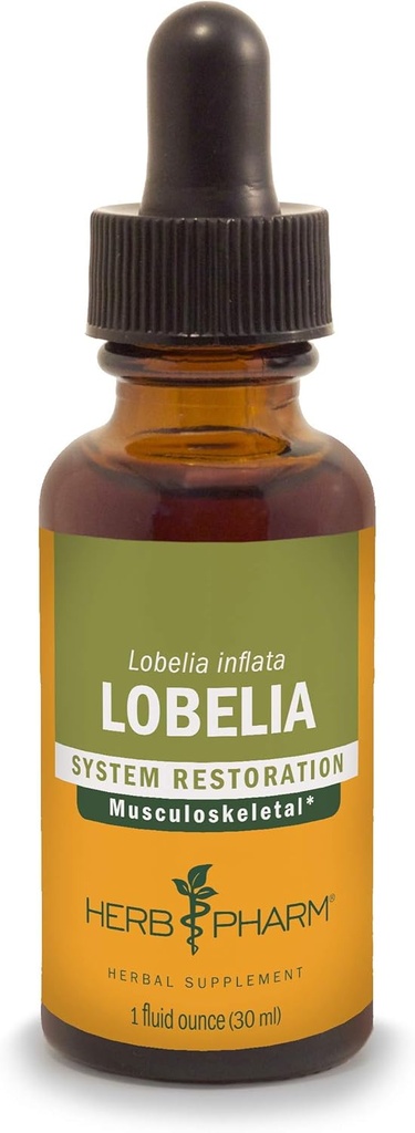 Herb Pharm, Musculo iskelet Sistem Desteği için Organik Lobelia Sıvı Türlemeyi Onayladı - 1 Ounce (DLOBEL01)