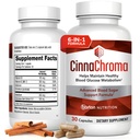 CinnaChroma Capsules - Cinnamon Supplements with 10:1 Extract, Chromium, Valvedium, Selenium, Vitamin D3 & K2 - Natural Sugar Blocker - 30 Capsules, 1 ay Supply