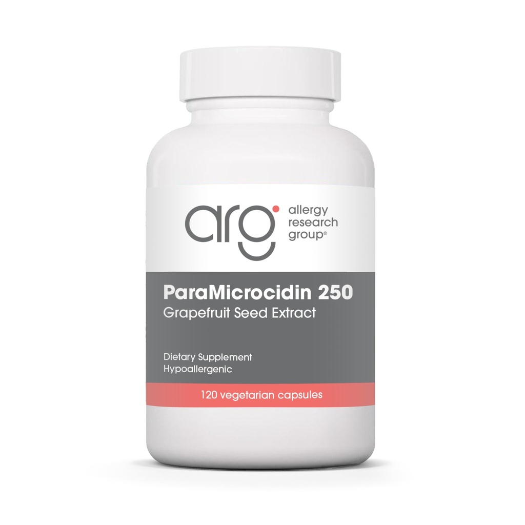 Alerji Araştırma Grubu Para Mikrocidin 250 Tamam - Grapetre Tohumu 500 mg, Destekler Metabolik Fonksiyonlar, Contaminant Free, Vegetarian Capsules - 120 Kont