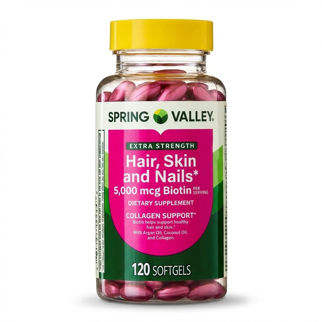 Spring Valley Ekstra Güçlü Saç, Skin & Nails Diyetry Supplement 120ct 5000 mcg