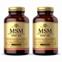 Solgar MSM 1000 mg - 120 Tablet, 2 Paket - Ortaklar ve Connective Tound - Non-GMO, Vegan, Gluten Free, Süt Free, Kosher - 240 Toplam Hizmetler