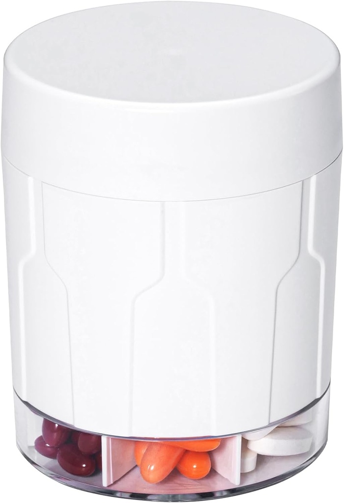 Betife Extra Large Supplement Organizer,Weekly Pill Organizer Şişe, Günlük Pill Kaynağı 7 Büyük Karşılaştırmalı, Organize 7 Gün Vitamin İlaç,21 Etiketler ve bir Temizlik Fırça (Beyaz)