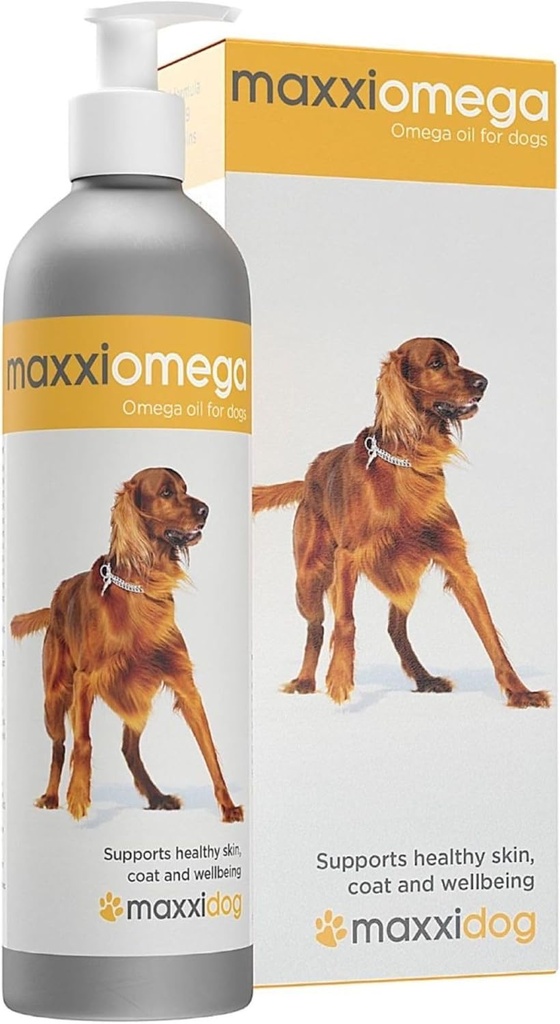 maxxipaws maxxiomega Omega 3, 6 & 9 Oil Supplement - Skin & Coat Köpekler için Destek, 10oz