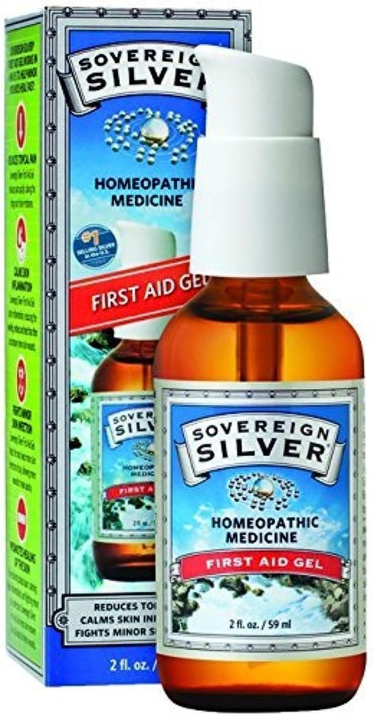 Sovereign Silver First Aid Gel - Homeopathic Medicine, 2oz (59mL) - Life'ın Little Mishaps için Hazırlanır (Pack of 2)