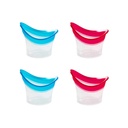 BRBASAP Eye 4Pack Eye Yıkama Kit Banyo Kit Silikon Eyelash Lid Care for Tired Kuru Gözler Etkili Göz Güvenli Çözüm Depolama Konteyner Soothing Tired Eyes (Mavi ve Pink)