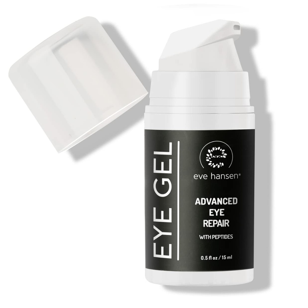 Hans Eveen Anti-Aging Eye Gel with. | Under-Eye Cream With Plant Stem Hücreleri, Hyaluronic Asit, Vitamin E | Cruelty-Free, Vegan, ABD'de .5 oz
