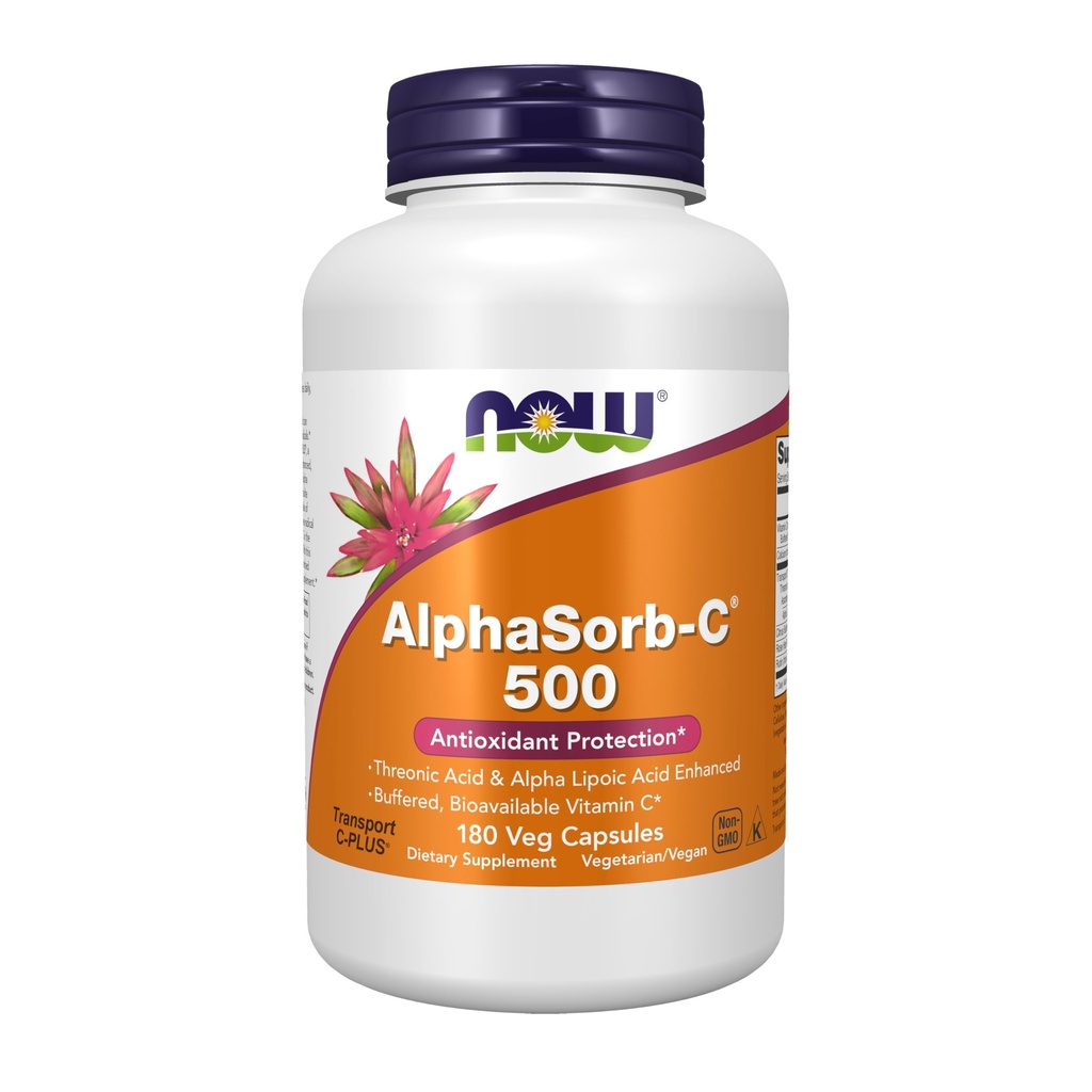 Şimdi Gıdalar Tamamlıyor, AlfaSorb-CTM 500 mg with Threonic Acid & Alfa Lipoic Acid Geliştirilmiş, 180 Veg Capsules