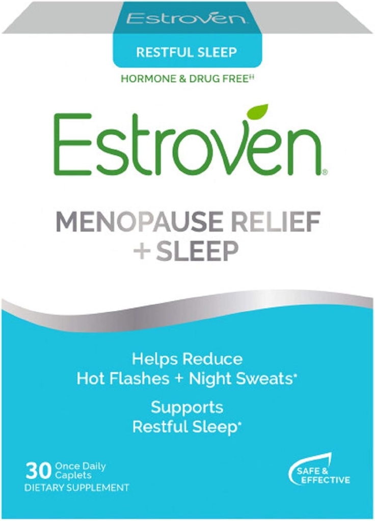 Estroven SLEEP COOL + CALM | Menopause Relief Diyetary Supplement | Estrogen Free** | Hot Flashes & Night Ters * | 30 Caplets