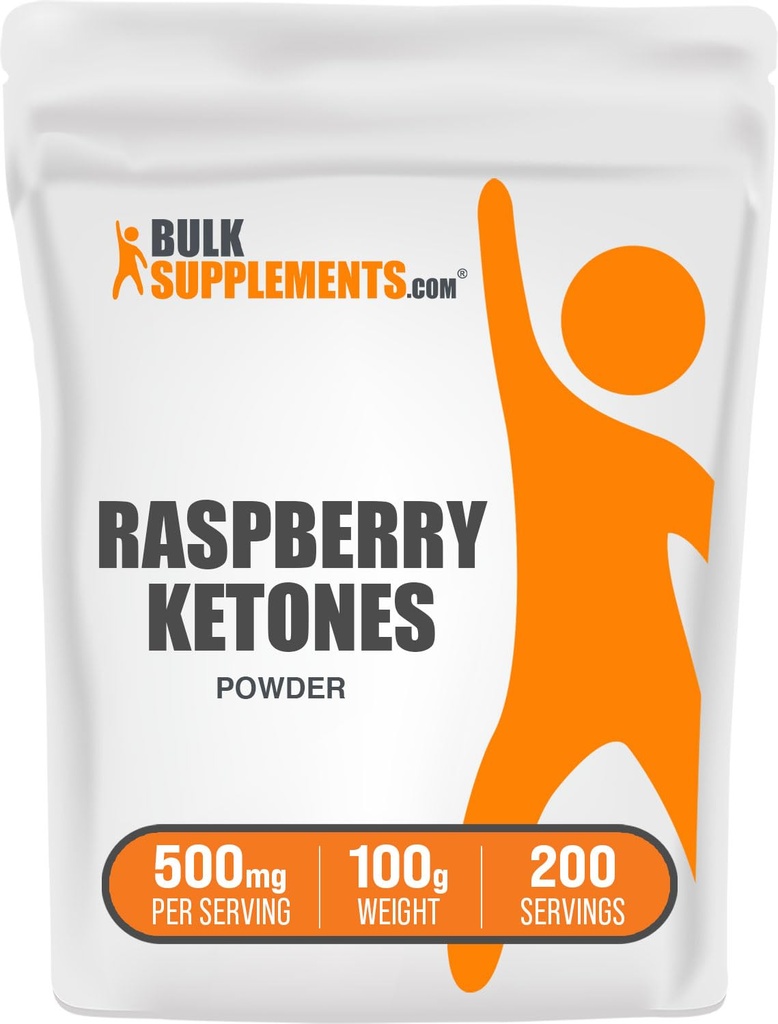 BulkSupplements.com Raspberry Ketones Toz - Raspberry Ketones Supplement, Antioksi Kaynağı - Enerji Desteği için, Gluten Free, 500 mg per Service, 100g (3.5 oz) (Paket 1)