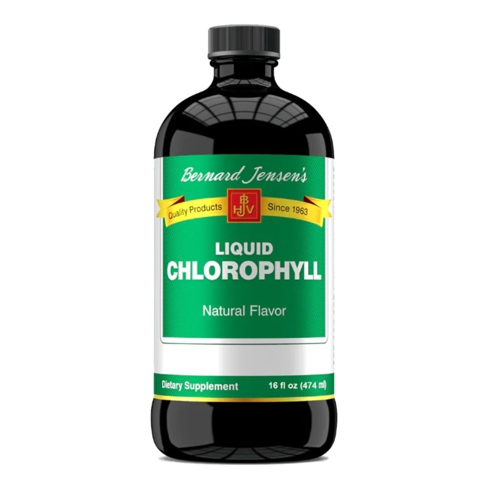 Bernard Jensen'in% 100 Pure Natural Chlorophyll Flavor Liquid Supplement | Addsacene Ph | Temiz Kana Yardım | 16 Akışkan Ounce (474 ml)