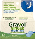 Gravol Ginger Nighttime Tabletleri Upset Stomach & Nausea, Melatonin
