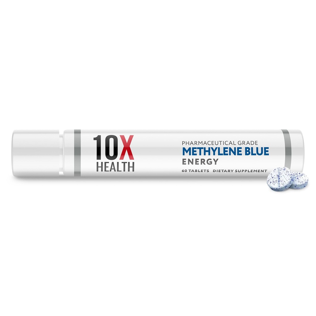 10X Health M Ramsey Blue Supplement with Black Pepper Extract - 60 Tabletler M ESP Blue Farm Grade Tabletleri - Destekler Enerji, Focus & Cognition - Vegan, Non-GMO