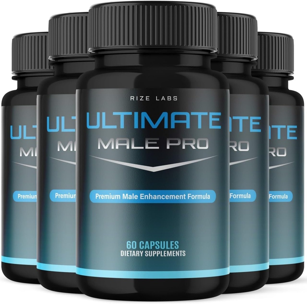 (5 Pack) Ultimate Male Pro Capsules for Men, Ultimate Male Extreme Supplement,All-Doğal Destek Sağlıklı Bir Aktif Yaşam Tarzı, UltimateMalePro İncelemeleri (300 Capsules)