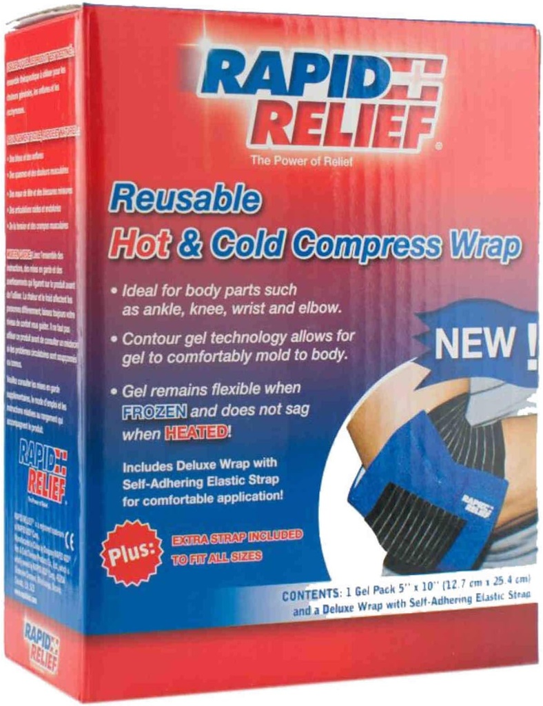 Hızlı Yardım Deluxe Reusable Hot and Cold Compress - Small Flex Ice Pack Hot Cold Therapy Pack for Elbow, Diz & Ortak Ağrı Atıcı, Freeze veya Mikrodalga Press - Small Flex Ice Pack Hot Cold Therapy Pack for Elbow, Diz & Ortak Ağrı