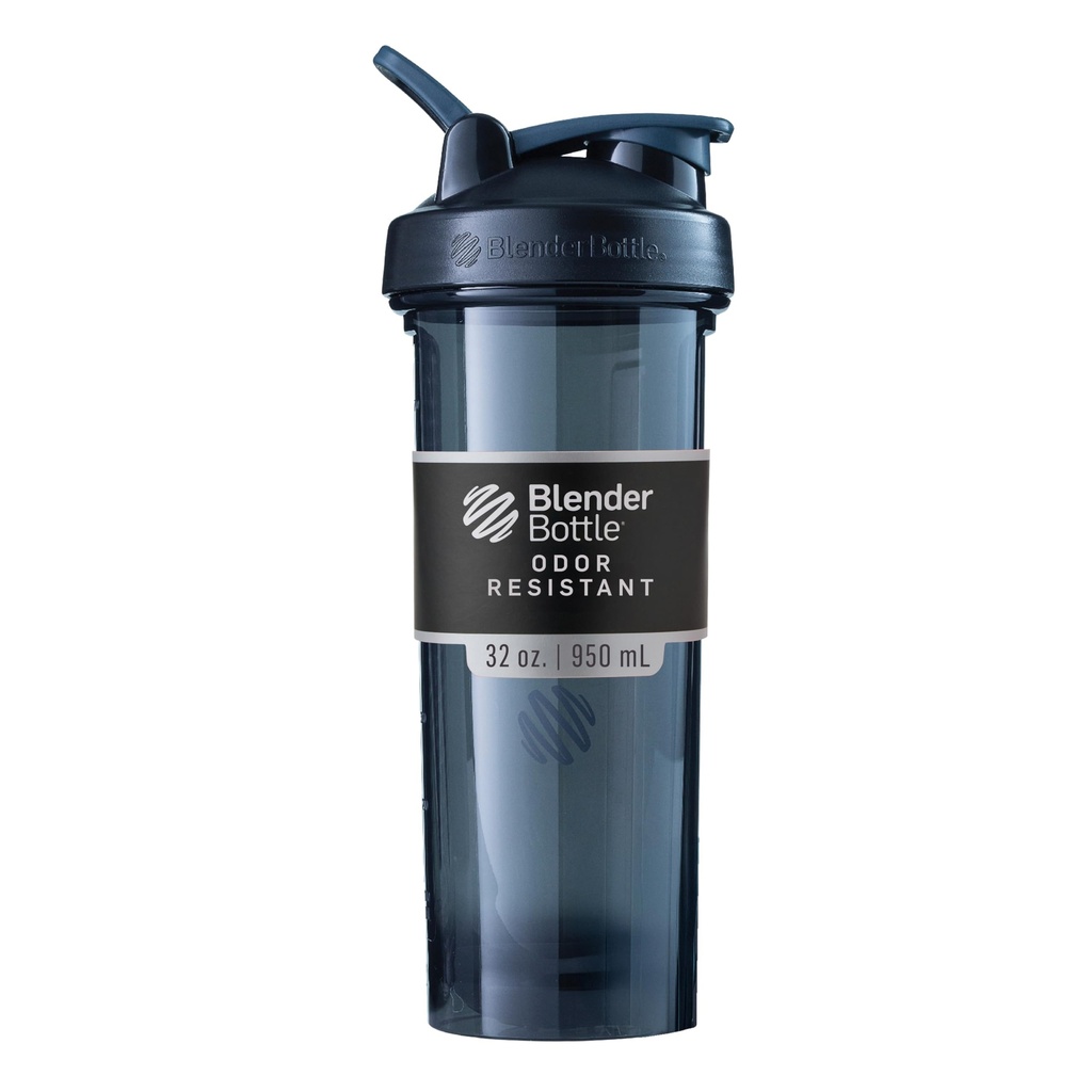 BlenderBottle Shaker Şişe Pro Serisi Protein Shakes ve Pre Workout, 32-Ounce, Black