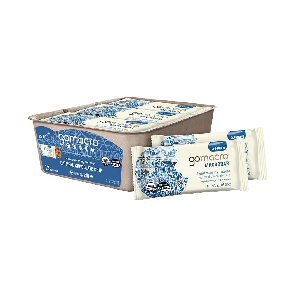 Gomacro, Beslenme Bar Oatmeal Chocolate Chip Organik 12 Kont, 2.3 Ounce