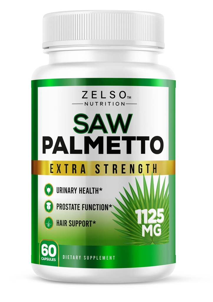 3in-1 Faydaları için Palmetto Prostate Supplement, Ekstra Kuvvetli Saç Büyümesi ve Beta Bloker için Urinary Health, Potent Prostate Function Support, 30 Day Supply (60 Count)