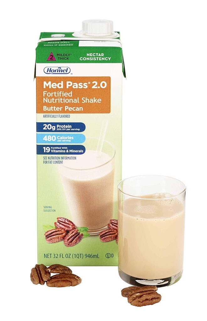Med Pass 2.0 Butter Pecan Flavor 32 oz. Box Kullanımına Hazır, 46463 - Sold by: Pack of One