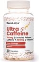 Ultra Caffeine Pills + 200 mg Genişletilmiş Yayın + L-Theanine for Energy & Focus + No Jitters, No Crash + Natural Caffeine Supplement - 30 Capsules