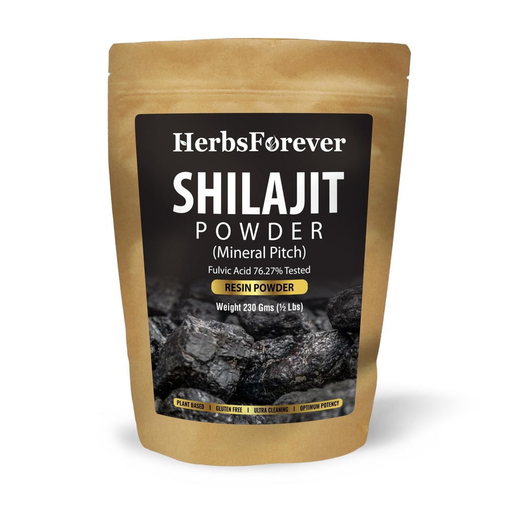 Herbsforever Shilajit Toz Mineral Dağı Antioksi General Wellness Mekanik 6:1 8.11 oz 230 GMS