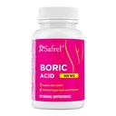 Safrel Boric Acid Vaginal Suppositories - 60 Kont (1-Pack) – %100 Pure USA- Made, Supports Intimate & Vaginal Health, PH Balance, Odor Control - Women's Wellness Essential Essential Essential