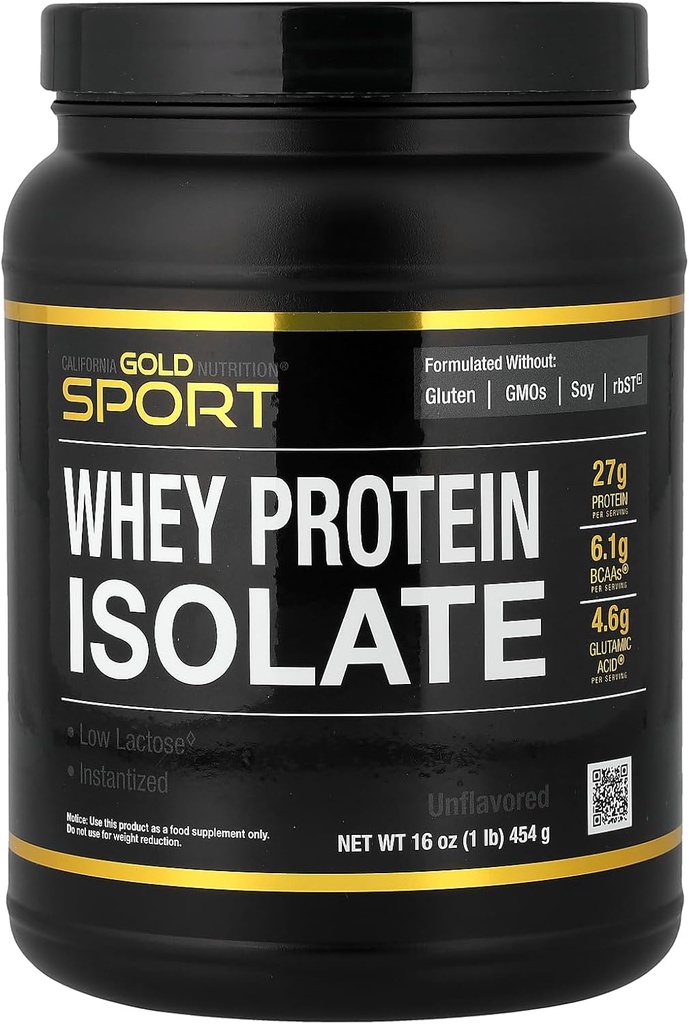 Kaliforniya Gold Beslenme Sporu, Whey proteini, Unflavored, 1 lb (454 g)