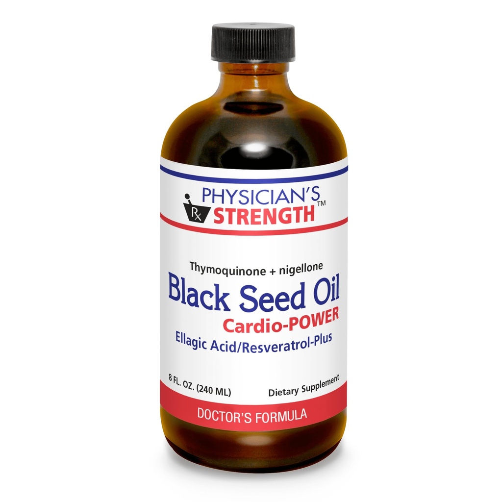Doktor'un Güçlü Siyah Tohum Kartı - Güç - 8 fl oz - Ellagic Asit /Resveratrol-Plus - Supports Better Health - Non-GMO - 48 Hizmet