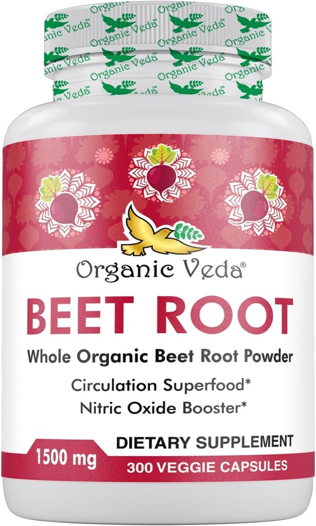 Organik Veda Arıt Kök Kapsülleri 1500 mg - Yüksek Kuvvetli Toz Kapsülleri Circulation, Nitrik Çimento, Enerji, Endurance & Stamina - Non-GMO & Gluten-Free