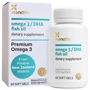Xtendlife Omega 3 DHA Fish Oil - 700 mg DHA ve 300 mg EPA ile 1100 mg - Omega 3 6 9 Kalp ve Beyin için Tamam - 1 Ay Supply (60 Kont)