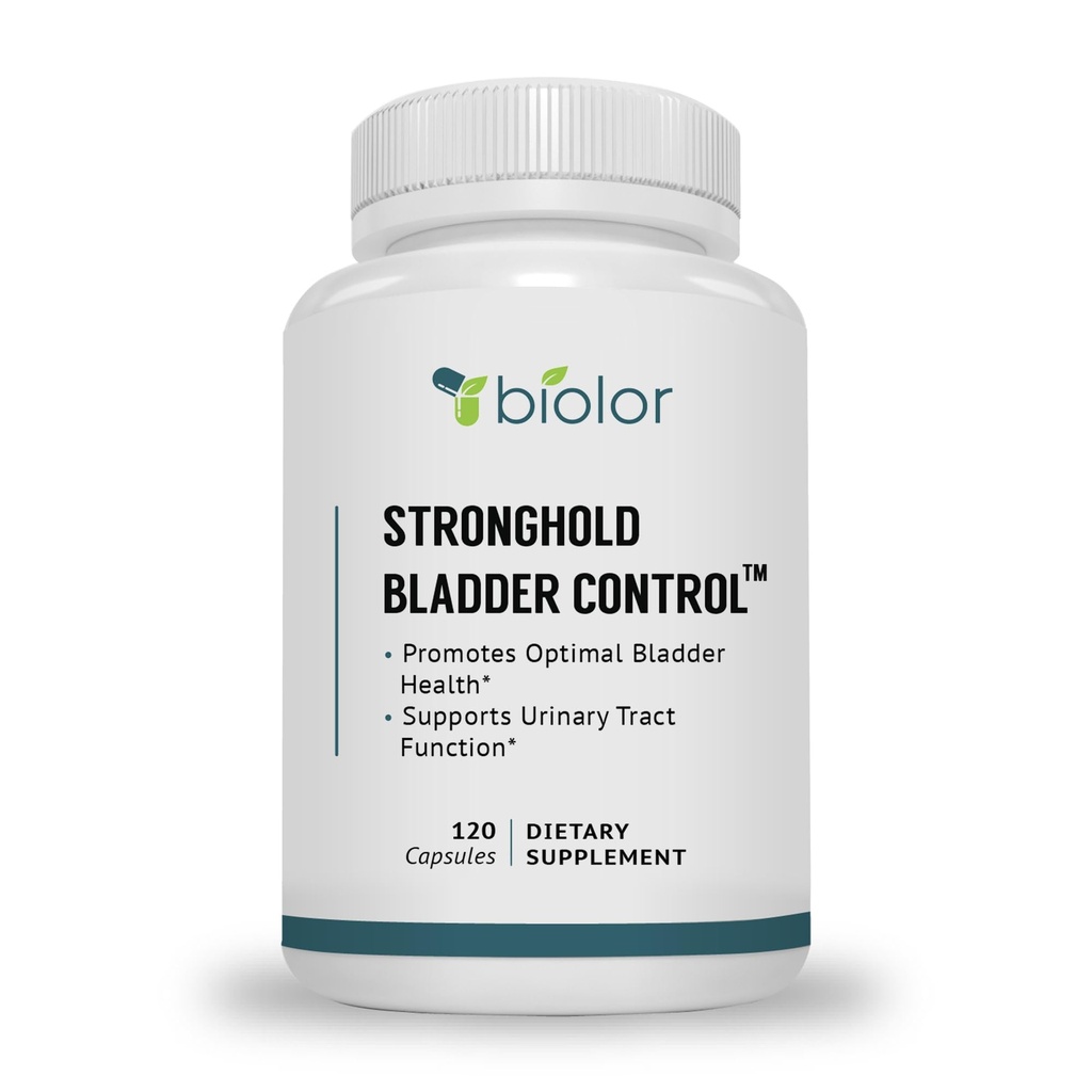 Biolor Stronghold Bladder Control for Men and Women -Supports Healthy Urinary Flow (Already Within Normal Ranges) - 120 Capsules
