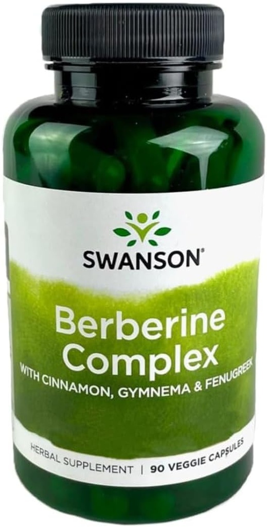 Swanson Berberine Kompleks w/Cinnamon Gymnema & Fenugreek 90 Veg Capsules