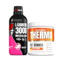 PROSUPPS L-Carnitine 3000 Stimulant Ücretsiz Sıvı Shots (31 Hizmet, Ejderha Meyvesi) ve Termo Fat Yanan Termogenic Toz (25 Hizmet, Molten Mango)