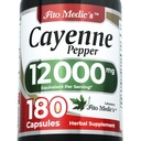 FITO MEDIC'S Lab | Cayenne Pepper Capsules Organik | Cayenne Pepper Extract | 3Capsule Için 600 mg 20:1 | 180 Capsules