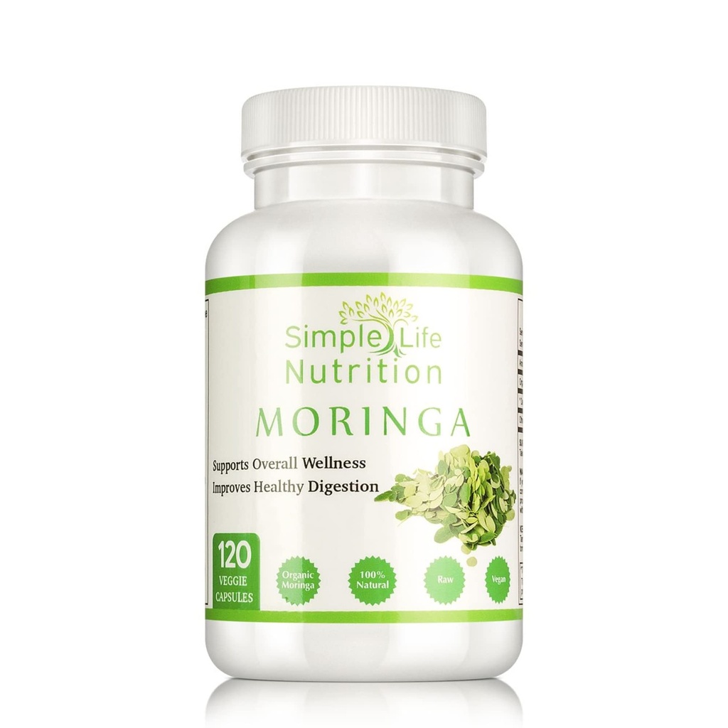 Organik Moringa Toz Capsules - Vegan Non GMO Oleifera