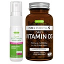 Daily D3 + Super B12-Complex 5000 Live Vegetarian Sche, 365 2000iu Vitamin D3 Tablet + Yüksek Güç B12 Cherry Flavor Sublingual Spray, by Igennus