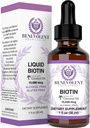 Benevolent Liquid Biotin 15000 mcg - 5X Aborpsiyon için Coconut Oil ile bir araya geldi, Saç Büyüme Glowing Skin ve Güçlü Nails için Non-GMO & Vegan Dostu Biotin