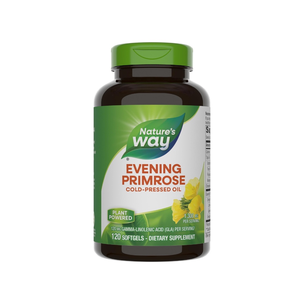 Nature's Way Evening Primrose Oil, Cold Pressed, 120 mg GLA per Service (1), 120 Softgels (Pazar Mayıs Vary)