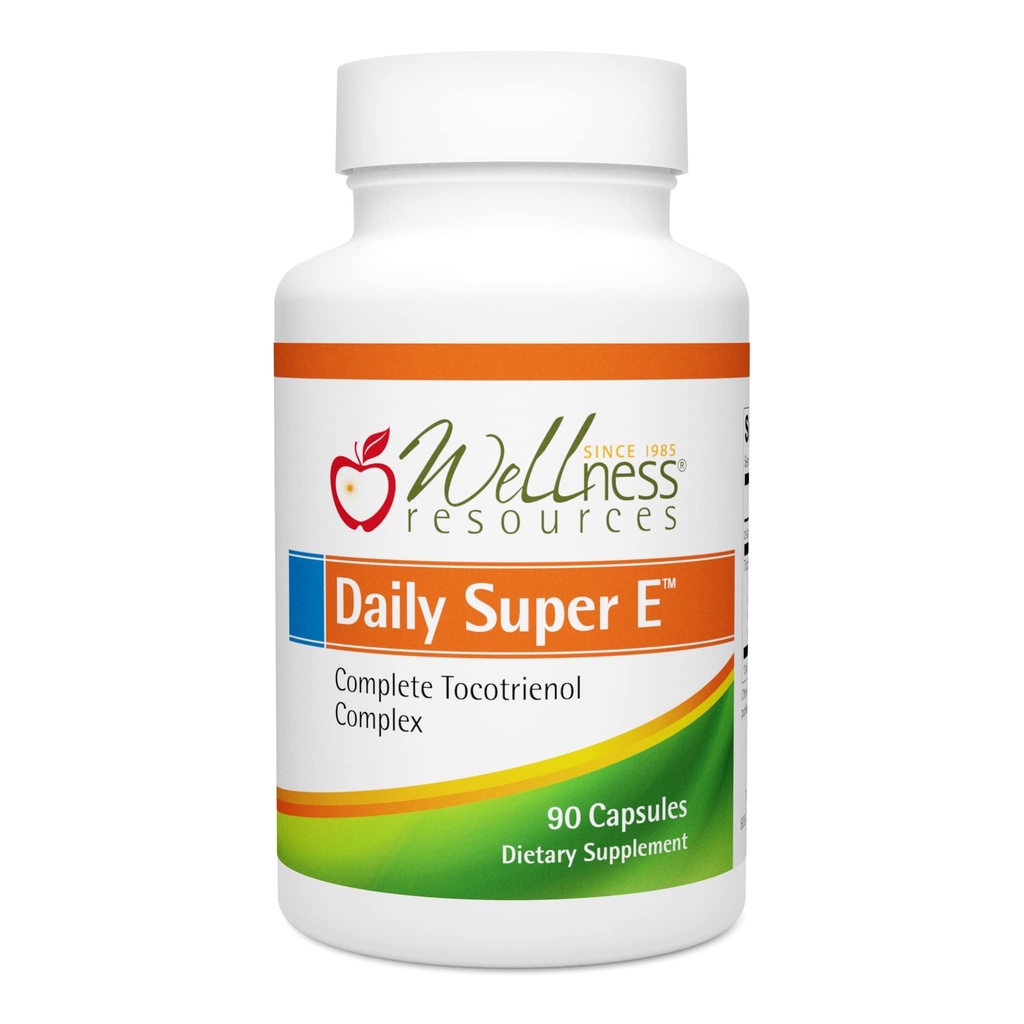 Wellness Kaynakları Günlük Super E - Tocotrienol Vitamin E Kompleks: Soy-Free Full Spectrum E ile Delta, Gamma & Alpha Tocotrienols for Antioksi Koruma, Natural Source, Non-GMO (90 Caps)