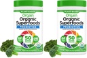 Orgain Organic Greens Toz + 50 Superfoods, Original - Gut Health, Antioksis, Vegan, Plant bazlı, Gluten Free, Non GMO, Dairy Free Juice & Smoothie Mix - 0.62lb