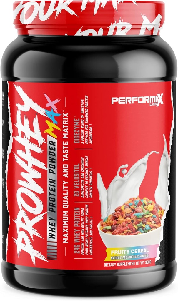 ProWhey Max Whey Protein Toz | en kaliteli ve Tadı | Eklenen Digestive Enzymes | Delicious Flavors (Fruity Cereal, 2 Pounds)